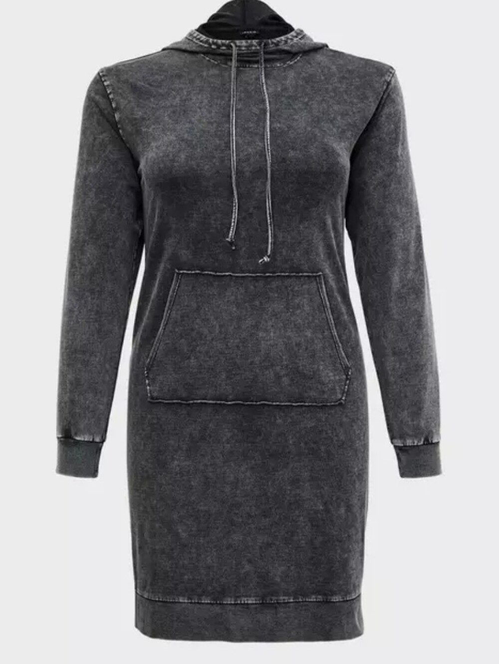 torrid Black Washed Hooded Sweatshirt Dress Size 4X